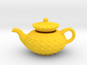 Deco Teapot in Yellow Smooth Versatile Plastic