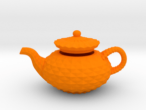 Deco Teapot in Orange Smooth Versatile Plastic