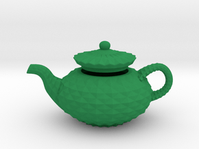 Deco Teapot in Green Smooth Versatile Plastic
