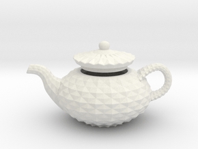Deco Teapot in White Natural TPE (SLS)