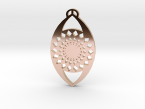 Marden Wiltshire Crop Circle Pendant in 9K Rose Gold 