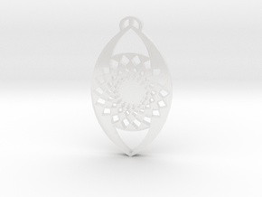 Marden Wiltshire Crop Circle Pendant in Clear Ultra Fine Detail Plastic