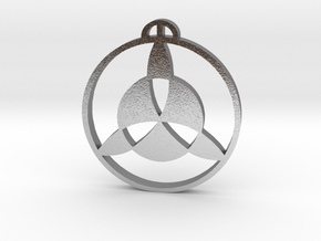 Strethall Essex Crop Circle Pendant in Natural Silver