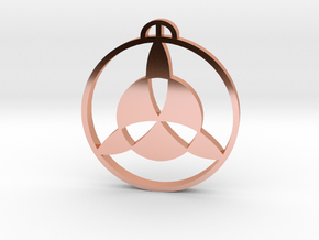 Strethall Essex Crop Circle Pendant in Polished Copper
