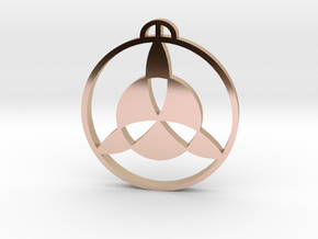 Strethall Essex Crop Circle Pendant in 9K Rose Gold 