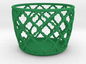 Tealight holder in Green Smooth Versatile Plastic