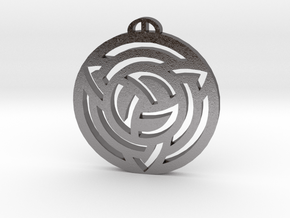 Milk Hill, Wiltshire Crop Circle Pendant in Processed Stainless Steel 17-4PH (BJT)