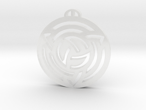 Milk Hill, Wiltshire Crop Circle Pendant in Clear Ultra Fine Detail Plastic