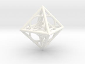 Nested octahedron in White Smooth Versatile Plastic