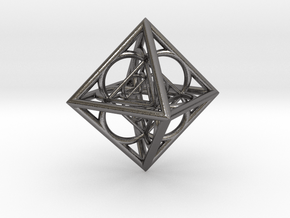 Nested octahedron in Processed Stainless Steel 17-4PH (BJT)