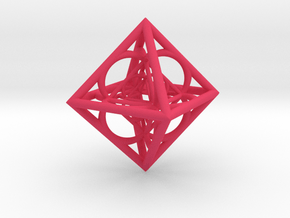 Nested octahedron in Pink Smooth Versatile Plastic