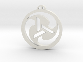 Poynings  West Sussex Crop Circle Pendant in White Natural TPE (SLS)
