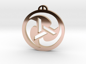 Poynings  West Sussex Crop Circle Pendant in 9K Rose Gold 