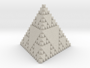 Inverse Sierpinski Tetrahedron Level 3 in Natural Sandstone
