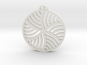 Uhrice, Jihomoravsky-Kraj Crop Circle Pendant in White Natural Versatile Plastic
