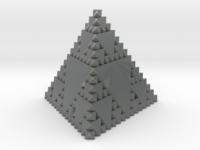 Inverse Sierpinski Tetrahedron Level 3 in Natural Silver