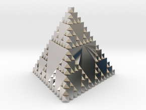 Inverse Sierpinski Tetrahedron Level 3 in Platinum