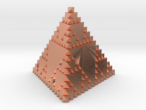 Inverse Sierpinski Tetrahedron Level 3 in Natural Copper