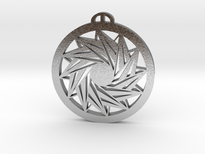 Andechs, Bayern Crop Circle Pendant in Natural Silver