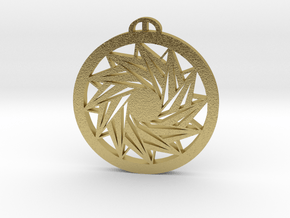Andechs, Bayern Crop Circle Pendant in Natural Brass