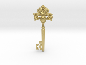 baroque key in Natural Brass