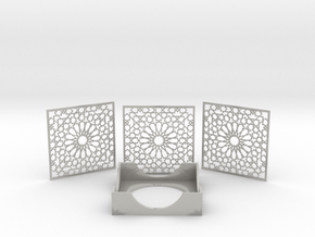 Arabesque Coasters and Holder in Accura Xtreme