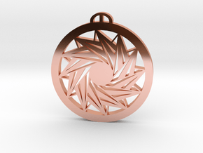 Andechs, Bayern Crop Circle Pendant in Polished Copper