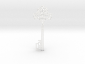 baroque key in Clear Ultra Fine Detail Plastic