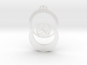 Boorowa, New South Wales Crop Circle Pendant in Clear Ultra Fine Detail Plastic