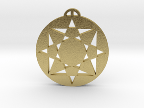Rollright Stones  Oxfordshire Crop Circle Pendant in Natural Brass