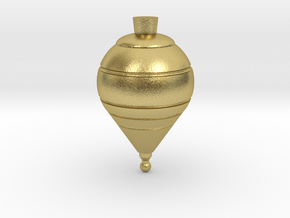 Spinning Top in Natural Brass