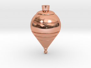 Spinning Top in Polished Copper
