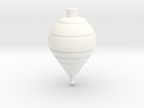 Spinning Top in White Smooth Versatile Plastic