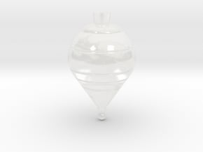 Spinning Top in Clear Ultra Fine Detail Plastic