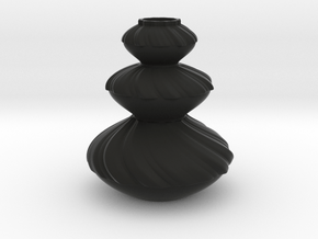 Vase 2114 in Black Smooth PA12