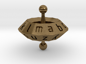 Space alphabet in Natural Bronze