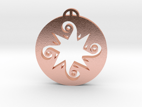 Roundway Devizes Wiltshire Crop Circle Pendant in Natural Copper
