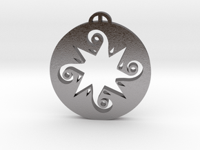 Roundway Devizes Wiltshire Crop Circle Pendant in Processed Stainless Steel 17-4PH (BJT)