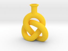 Knot Vase in Yellow Smooth Versatile Plastic