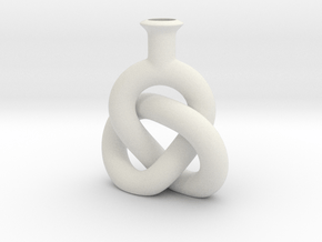 Knot Vase in White Natural TPE (SLS)