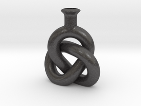 Knot Vase Bigger in Dark Gray PA12 Glass Beads
