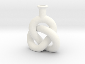 Knot Vase Bigger in White Smooth Versatile Plastic