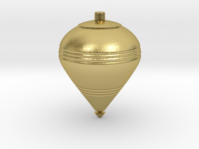 Spinning Top B in Natural Brass