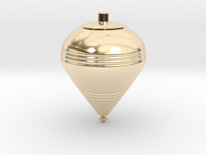 Spinning Top B in 14k Gold Plated Brass