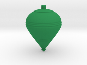 Spinning Top B in Green Smooth Versatile Plastic