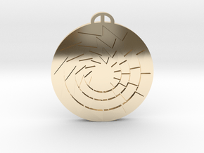 Pontecurone Lombardia Crop Circle Pendant in 14k Gold Plated Brass