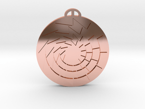 Pontecurone Lombardia Crop Circle Pendant in Polished Copper