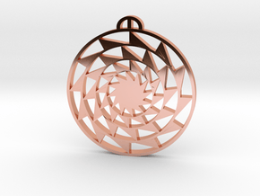 Pontecurone Lombardia Crop Circle Pendant in Polished Copper