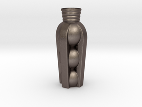 Vase 02022020 in Polished Bronzed-Silver Steel