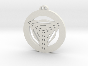 Charlton Wiltshire Crop Circle Pendant in White Natural Versatile Plastic